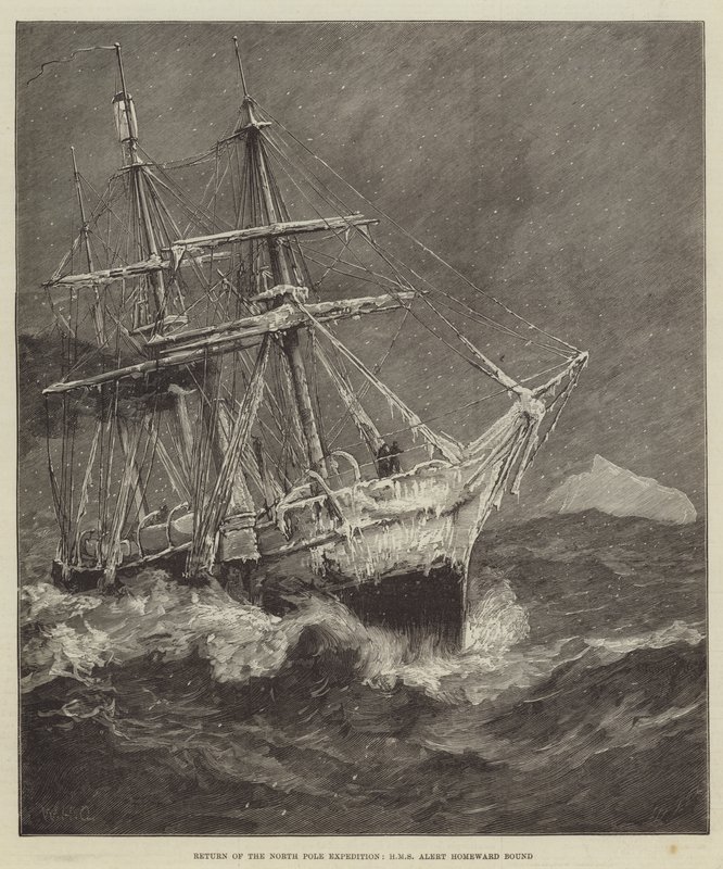 Retorno da Expedição do Polo Norte, Alerta HMS Homeward Bound de William Heysham Overend