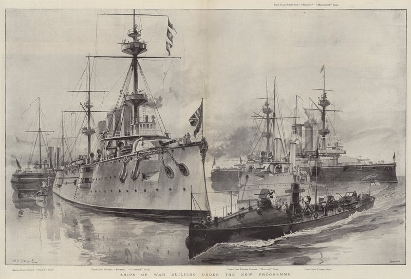 Construção de navios de guerra sob o novo programa de William Heysham Overend