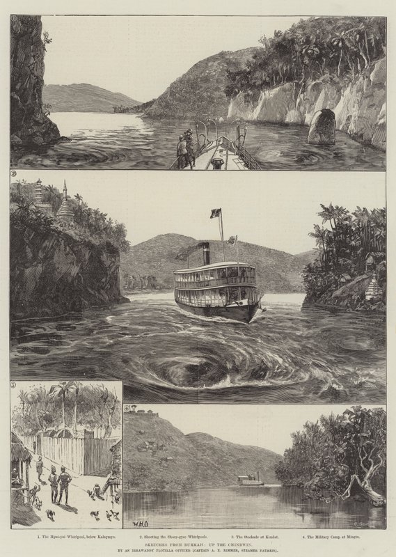 Esboços de Burmah, até o Chindwin de William Heysham Overend