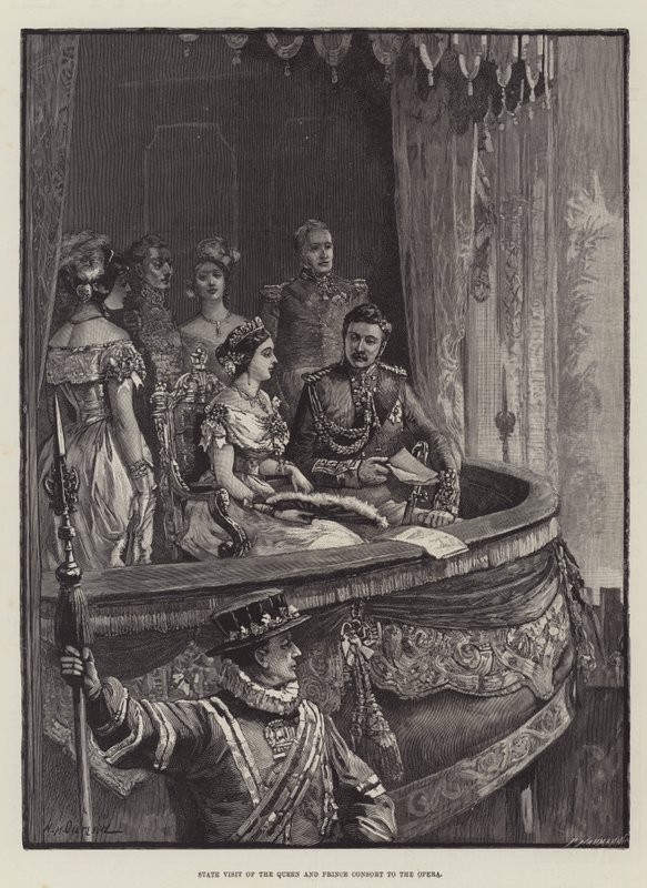 Visita de Estado da Rainha e Príncipe Consorte à Ópera de William Heysham Overend