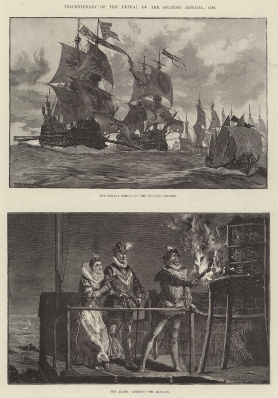 Tricentenário da Derrota da Armada Espanhola, 1588 de William Heysham Overend