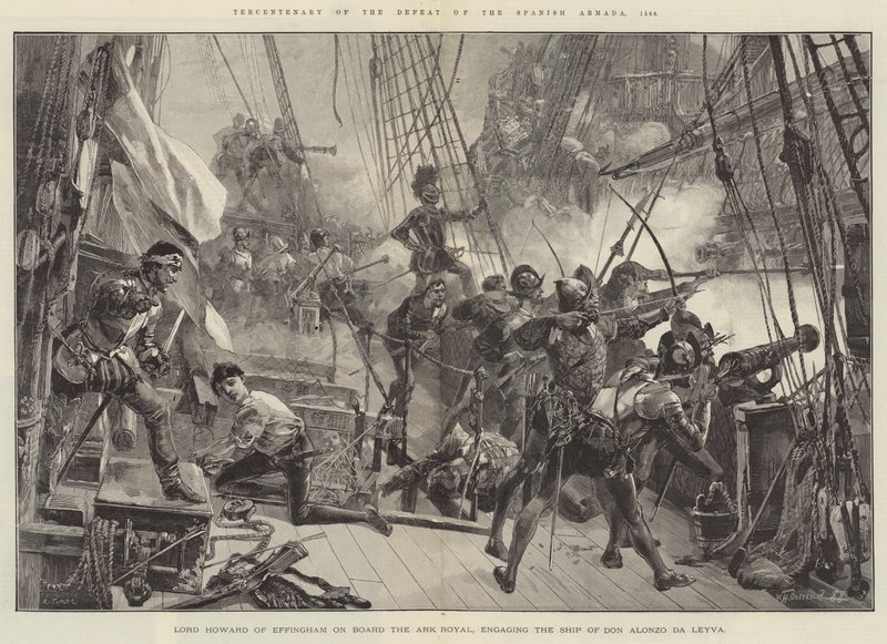 Tricentenário da Derrota da Armada Espanhola, 1588 de William Heysham Overend