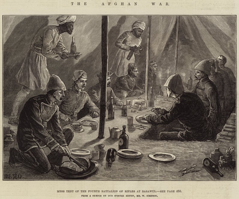 A Guerra do Afeganistão, Bagunça do Quarto Batalhão de Espingardas em Basawul de William Heysham Overend