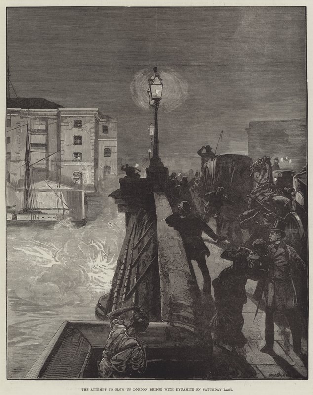 A tentativa de explodir a ponte de Londres com dinamite no último sábado de William Heysham Overend