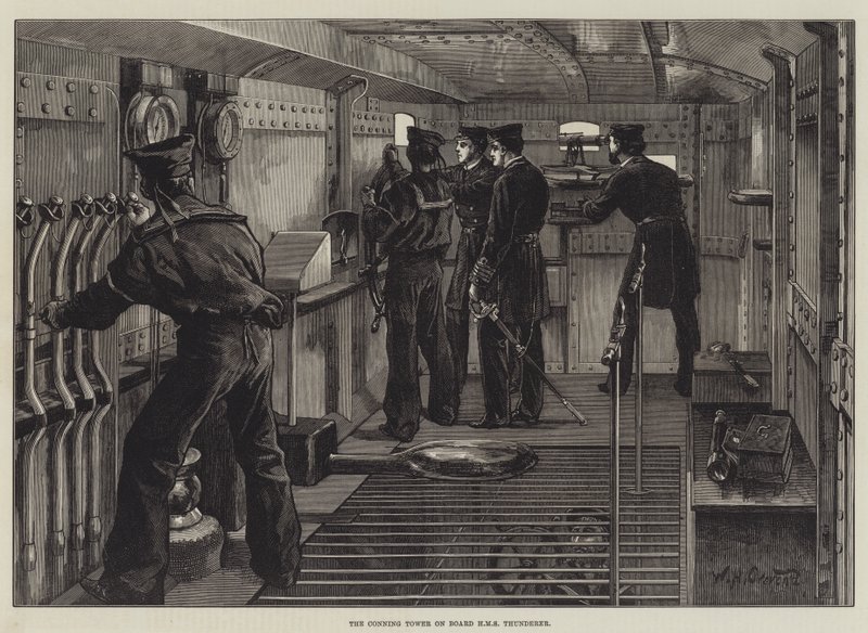 A Torre Conning a bordo do HMS Thunderer de William Heysham Overend