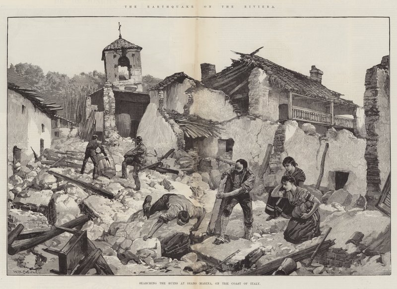 O terremoto na Riviera de William Heysham Overend