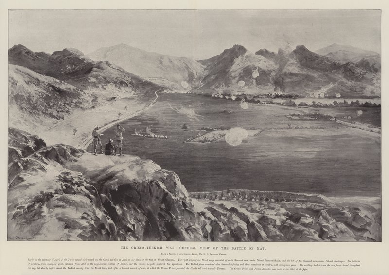 A Guerra Greco-Turca, Visão Geral da Batalha de Mati de William Heysham Overend
