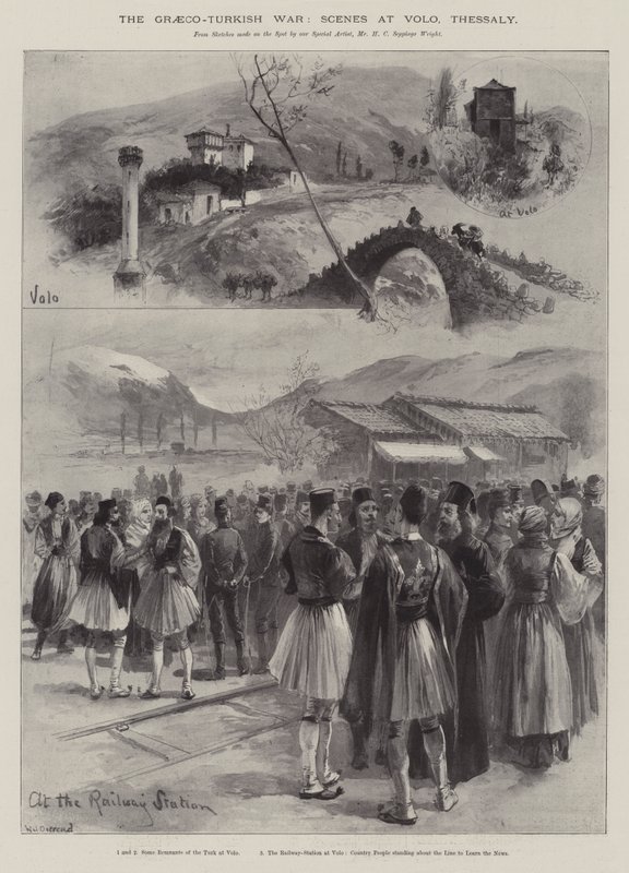 A Guerra Greco-Turca, Cenas de Volo, Tessália de William Heysham Overend