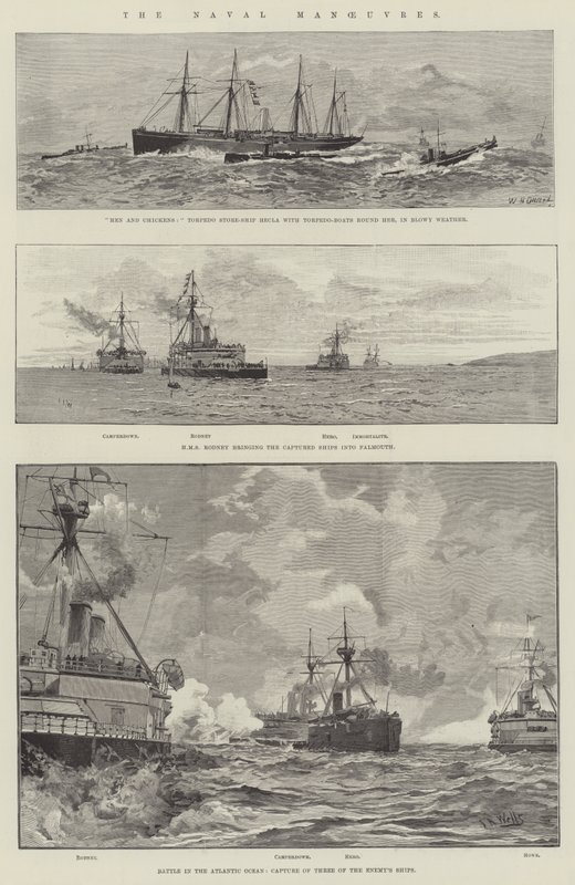 As manobras navais de William Heysham Overend