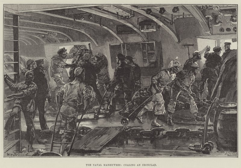 As manobras navais, coaling um Ironclad de William Heysham Overend