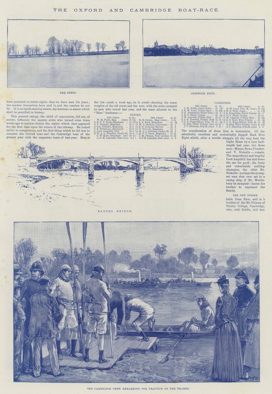 A corrida de barcos de Oxford e Cambridge de William Heysham Overend