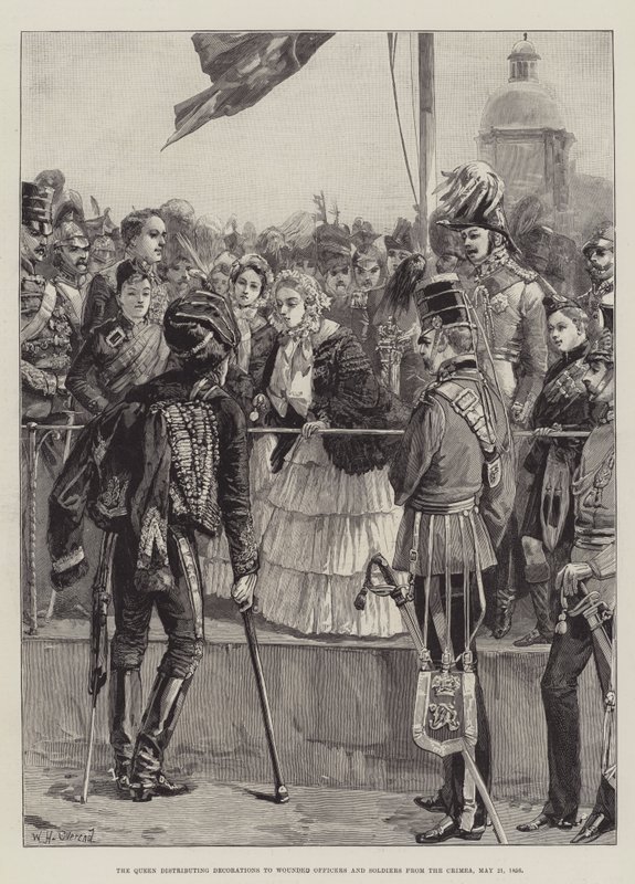 A rainha distribui condecorações aos oficiais feridos e soldados da Criméia, 21 de maio de 1856 de William Heysham Overend