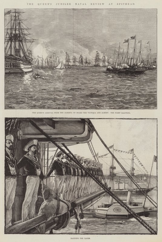 Revisão Naval do Jubileu da Rainha no Spithead de William Heysham Overend