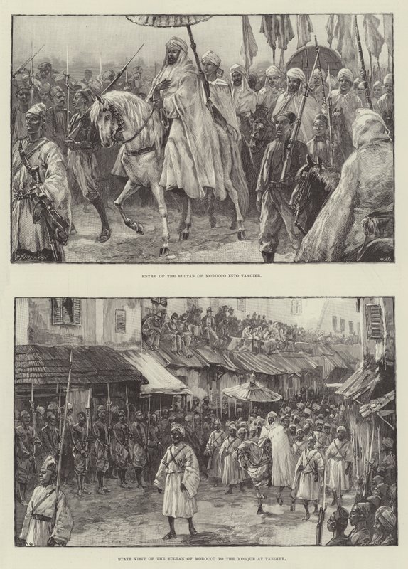 O sultão do Marrocos em Tânger de William Heysham Overend