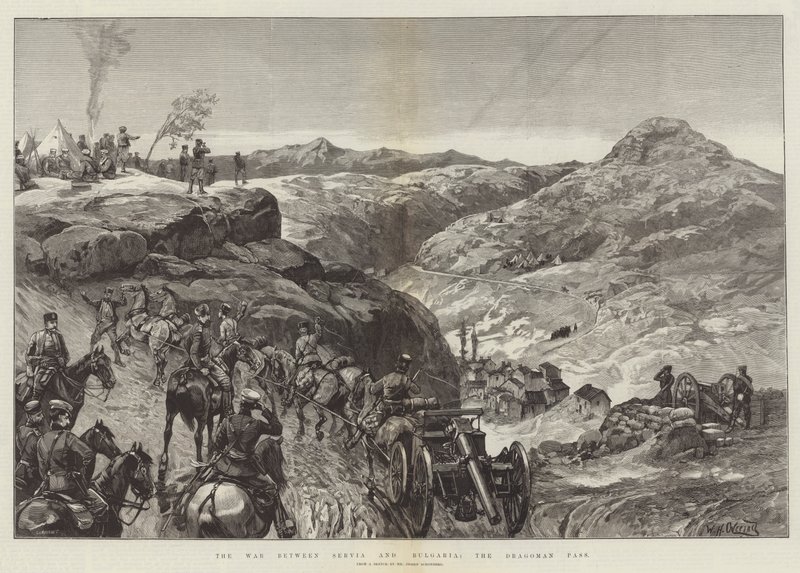 A guerra entre Servia e a Bulgária, o Passo Dragoman de William Heysham Overend