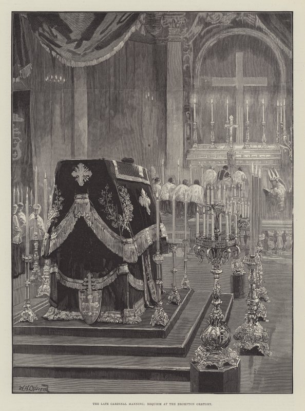 O falecido Cardeal Manning, Requiem na Oratória de Brompton de William Heysham Overend