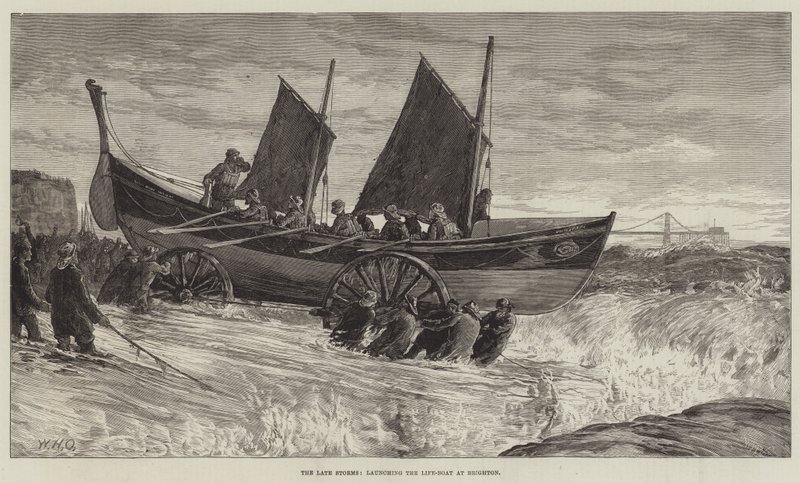 As últimas tempestades, lançando o Life-Boat em Brighton de William Heysham Overend