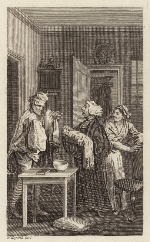 Uma cena de Tristram Shandy de William Hogarth