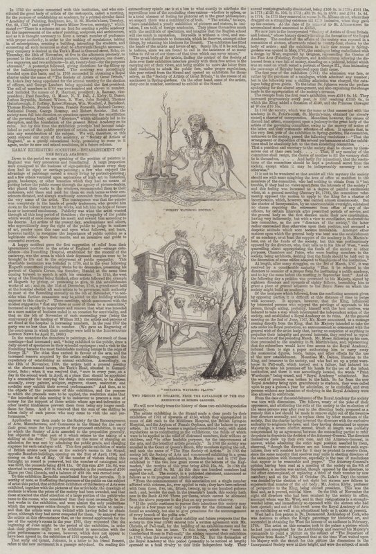 Primeiras Sociedades de Exibição, Estabelecimento da Royal Academy de William Hogarth