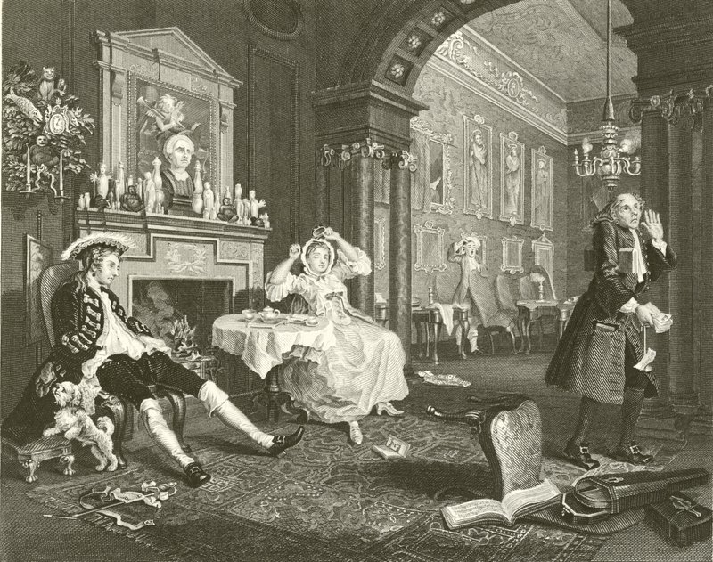 Casamento na moda de William Hogarth