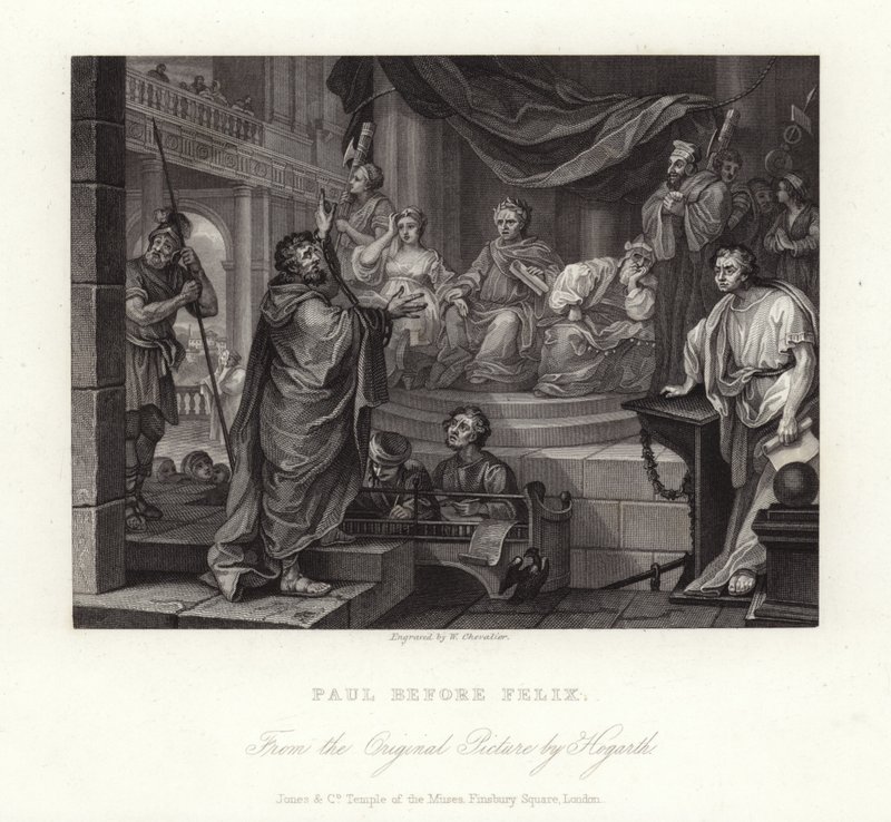 Paul antes de Felix de William Hogarth