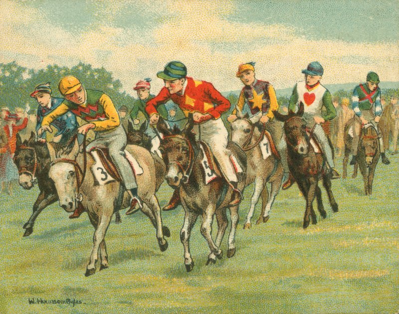 Raças Históricas e Modernas, Derby do Burro (chromolitho) de William Hounsom Byles