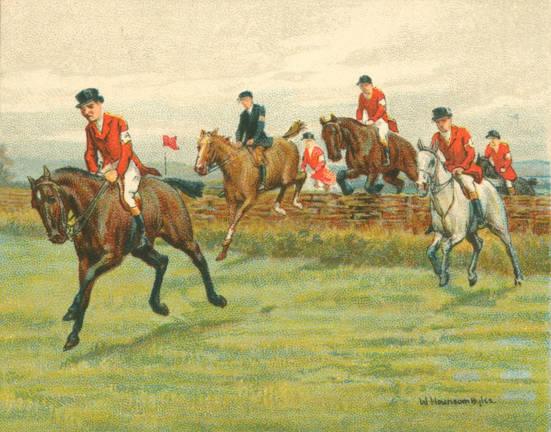 Raças Históricas e Modernas, Corridas Ponto a Ponto (chromolitho) de William Hounsom Byles