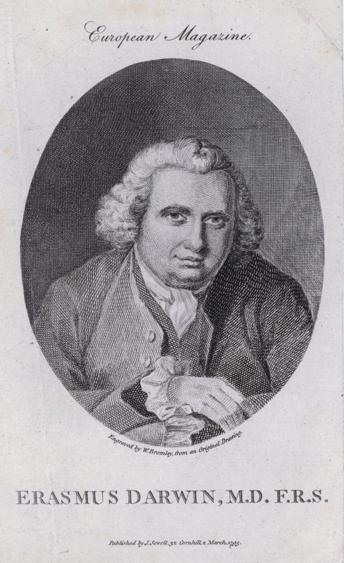 Erasmus Darwin, médico inglês, filósofo natural, poeta e defensor da abolição do tráfico de escravos (gravura) de William III (after) Bromley