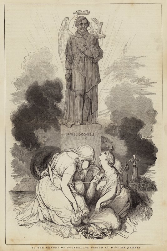 Para a memória de O&39;Connell, um design de William Harvey de William James Linton