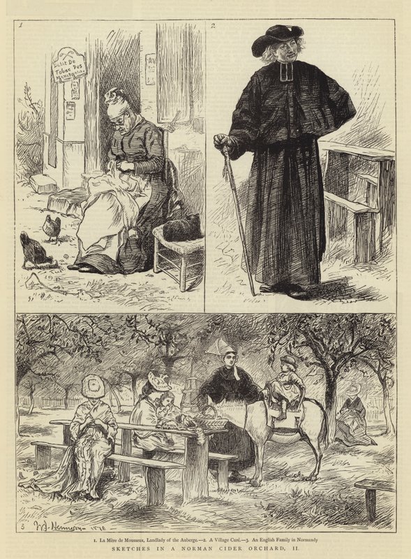 Esboços em um pomar de sidra normando, II de William John Hennessy