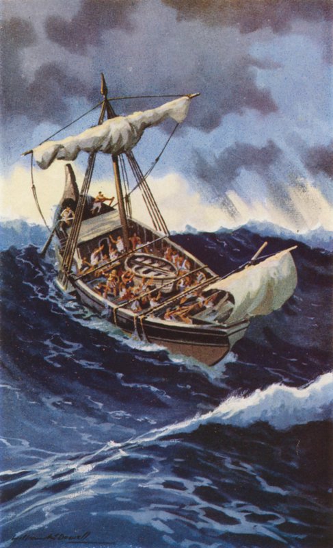 Navio de São Paulo (lito a cores) de William John Patton McDowell