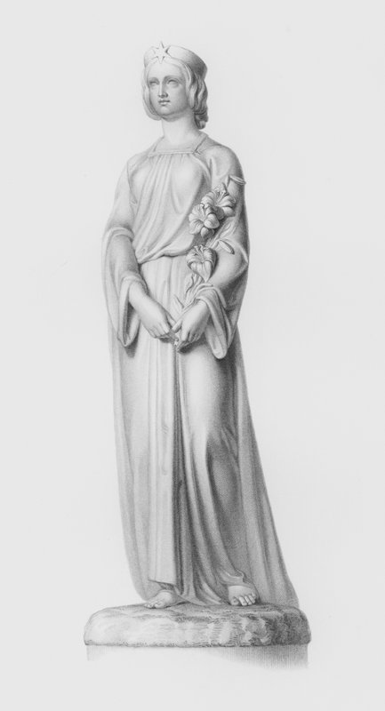 Chastity, gravada por W Roffe a partir da estátua de J Durham (gravura) de William John Roffe