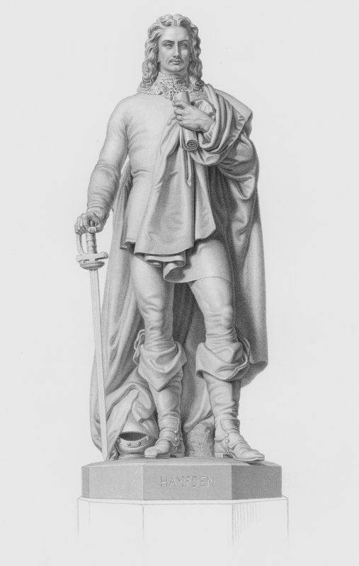 Hampden, gravado por W Roffe a partir da estátua por J H Foley, RA (gravura) de William John Roffe
