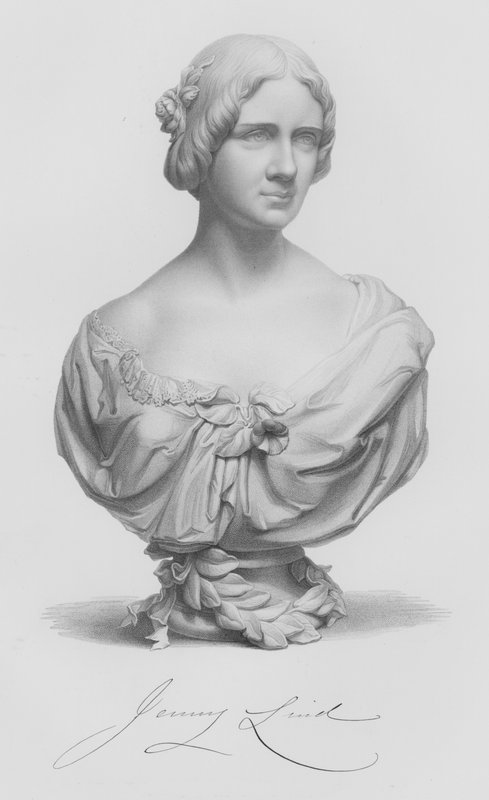 Jenny Lind, do busto de J Durham, gravada por W Roffe a partir de um desenho de F Roffe (gravura) de William John Roffe