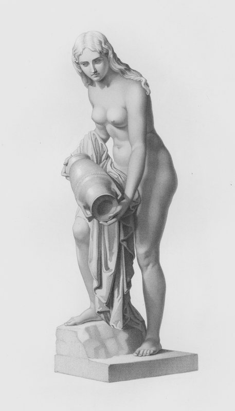O Danaid, gravado por W Roffe a partir da estátua de C Rauch (gravura) de William John Roffe