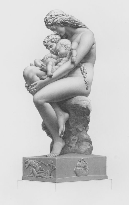 The First Cradle, gravado por W Rolfe do Grupo por A H Derby (gravura) de William John Roffe