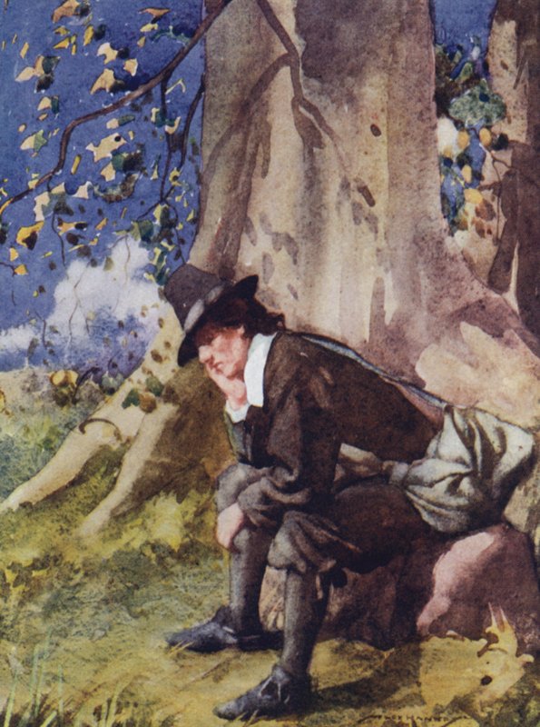 Ilustração para The Compleat Angler de Izaak Walton (cor litho) de William Lee Hankey