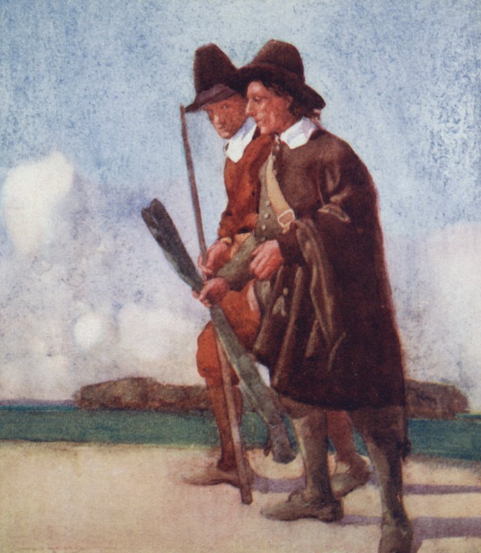 Ilustração para The Compleat Angler de Izaak Walton (cor litho) de William Lee Hankey