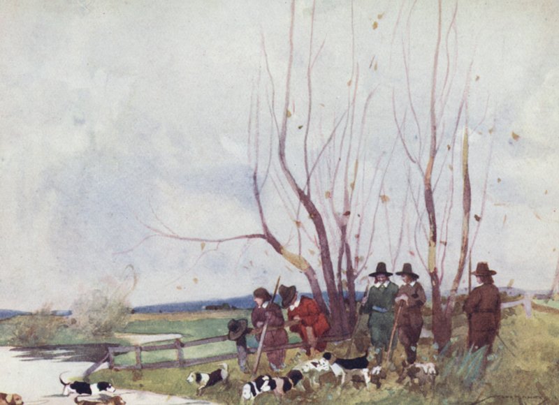 Ilustração para The Compleat Angler de Izaak Walton (cor litho) de William Lee Hankey