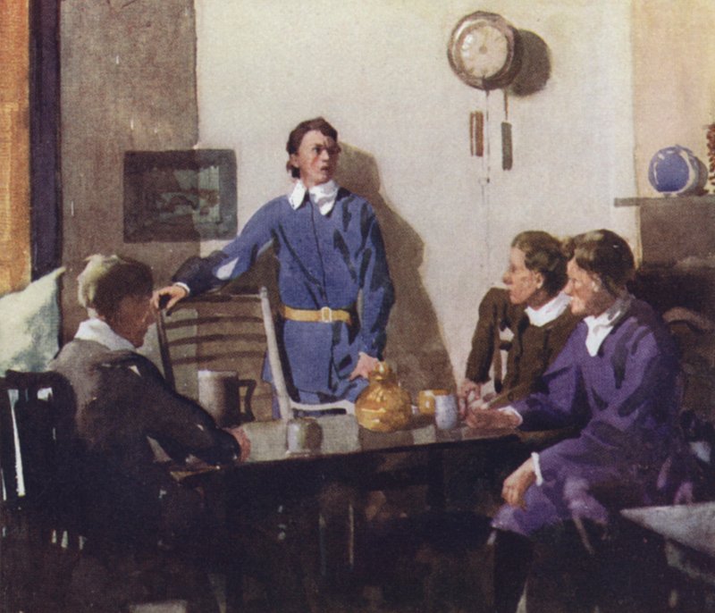 Ilustração para The Compleat Angler de Izaak Walton (cor litho) de William Lee Hankey