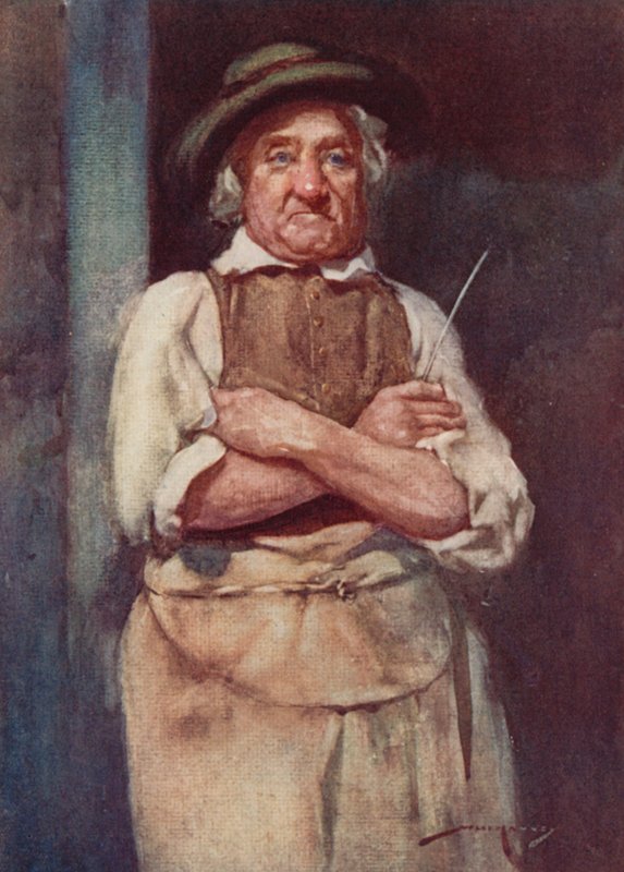 Ilustração para The Deserted Village por Oliver Goldsmith (cor litho) de William Lee Hankey