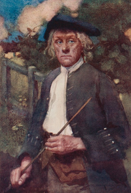 Ilustração para The Deserted Village por Oliver Goldsmith (cor litho) de William Lee Hankey