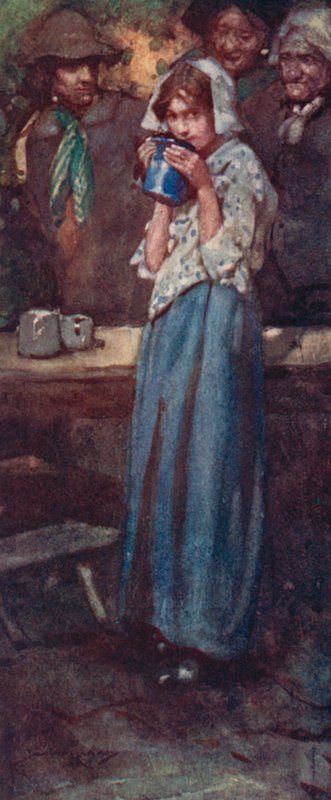 Ilustração para The Deserted Village por Oliver Goldsmith (cor litho) de William Lee Hankey