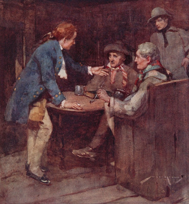 Ilustração para The Deserted Village por Oliver Goldsmith (cor litho) de William Lee Hankey