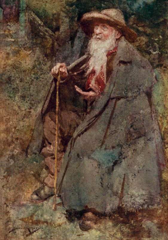 Ilustração para The Deserted Village por Oliver Goldsmith (cor litho) de William Lee Hankey