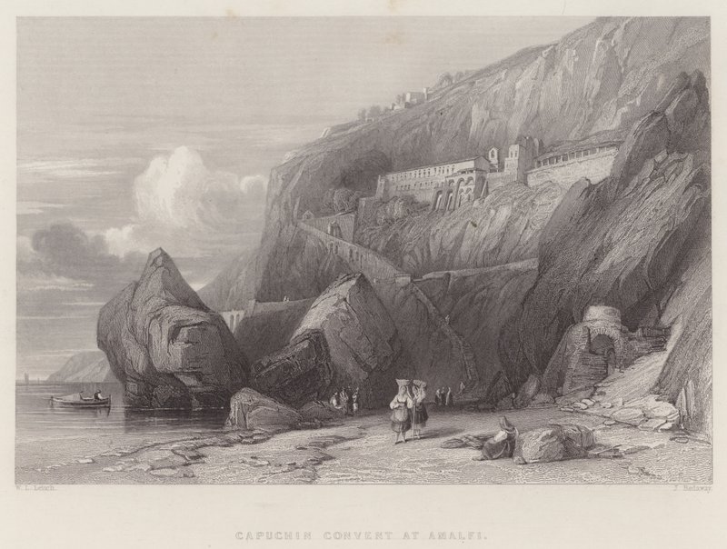 Convento dos Capuchinhos em Amalfi (gravura) de William Leighton Leitch