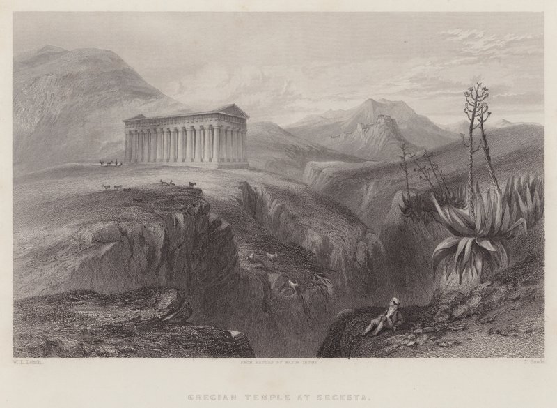 Templo Grego em Segesta (gravura) de William Leighton Leitch