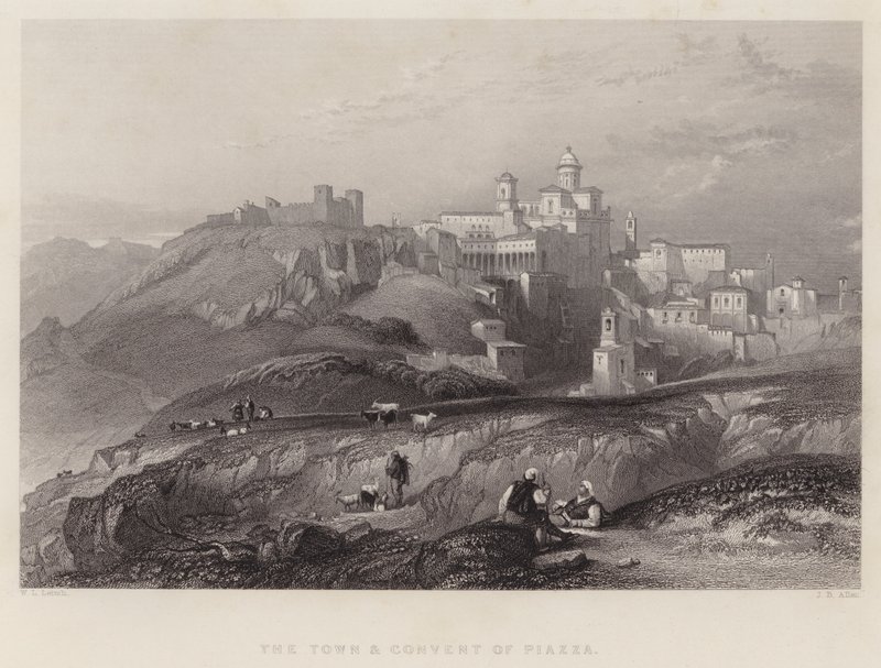 A Cidade e Convento da Piazza (gravura) de William Leighton Leitch