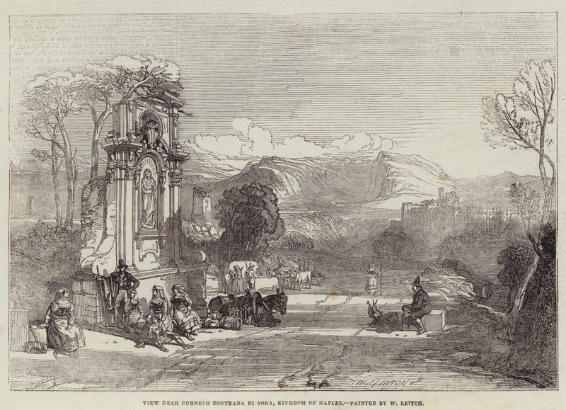 Veja perto de Ournelo Contrada of Sora, Reino de Nápoles de William Leighton Leitch