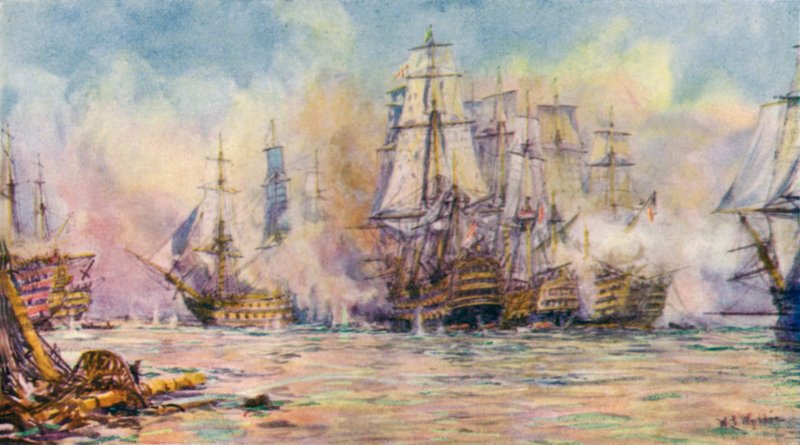Batalha de Trafalgar de William Lionel (after) Wyllie